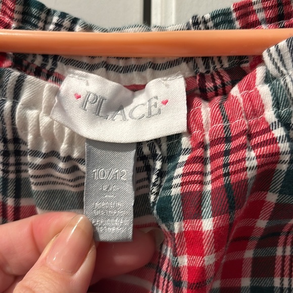 NWT Girls L Tartan Holiday Plaid Top - Picture 4 of 5